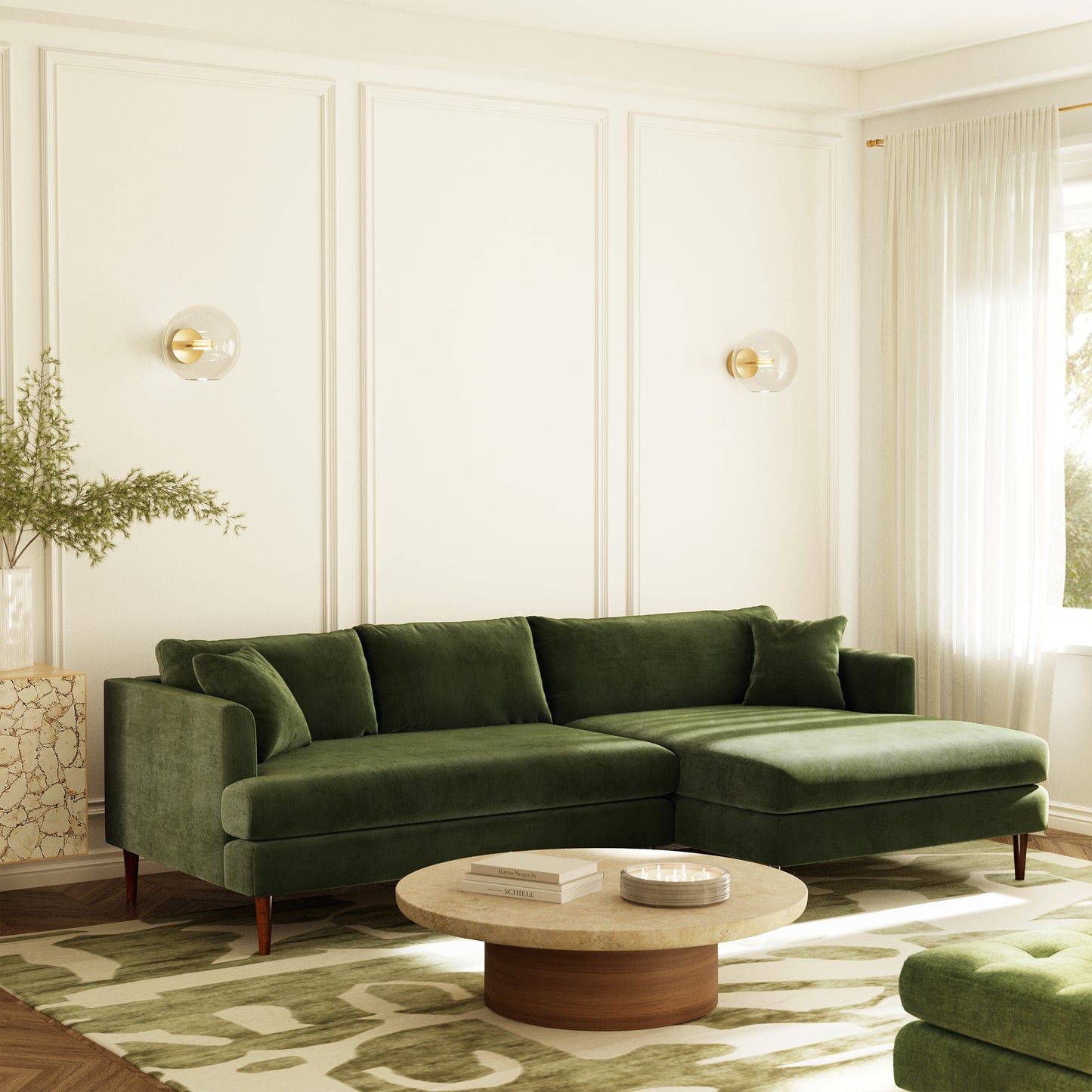 Lucerne Right-Facing Sectional with Extra-Wide Chaise