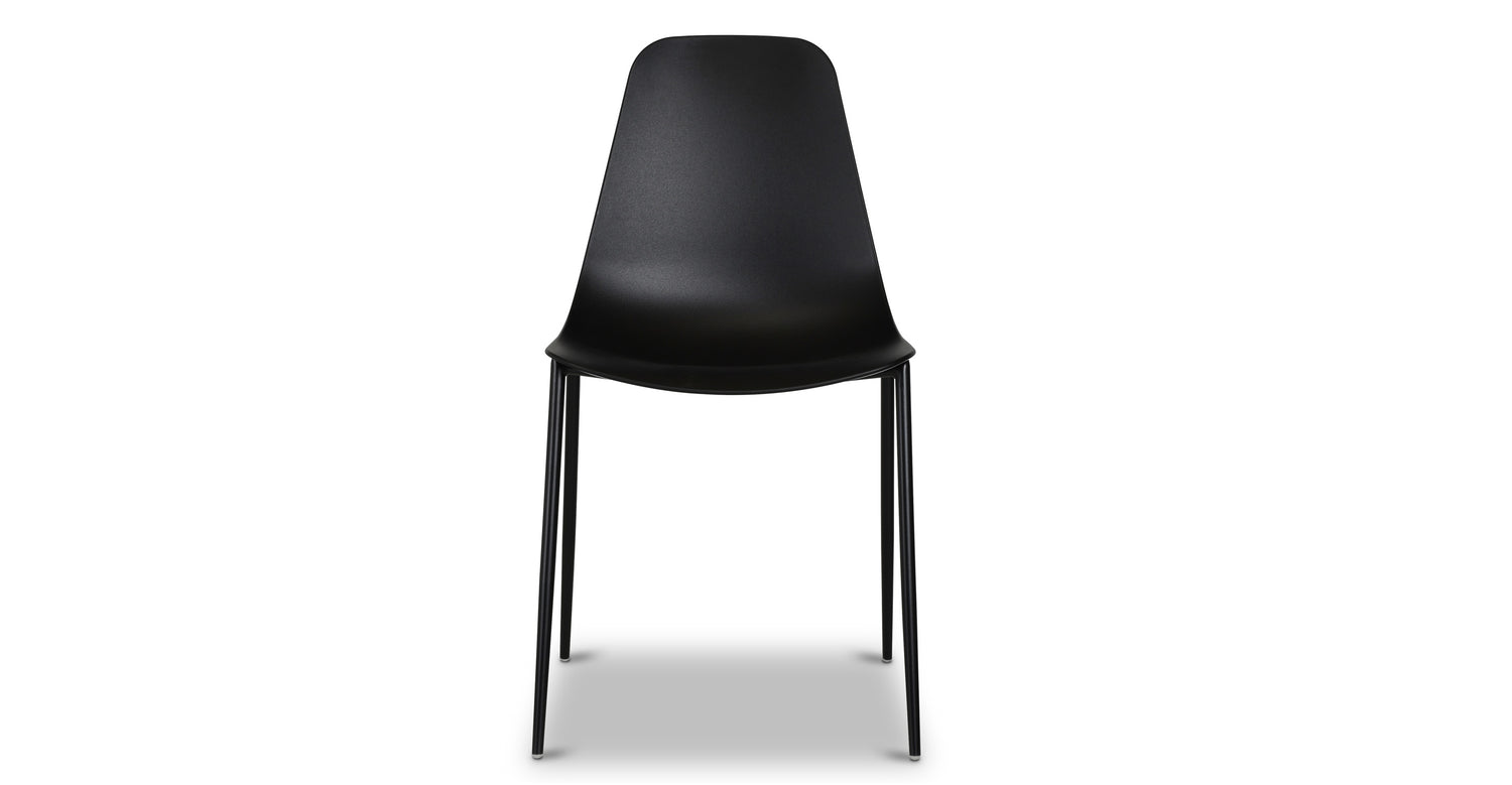 Metal Finish Black Isla Dining Chairs Poly Bark