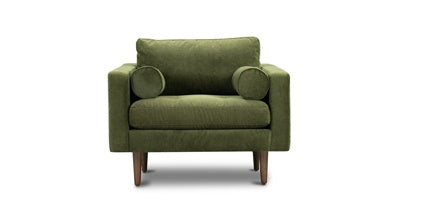 Napa Velvet Lounge Chair Collection, Distressed Green Velvet