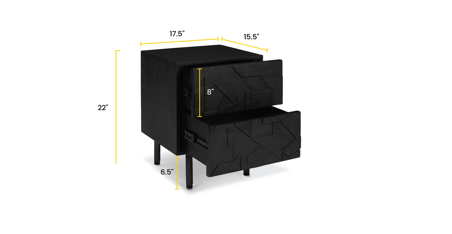 Black, dimensions