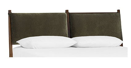 Truro Fabric Bed Headboard Cushion Set Collection, Lume Green/King