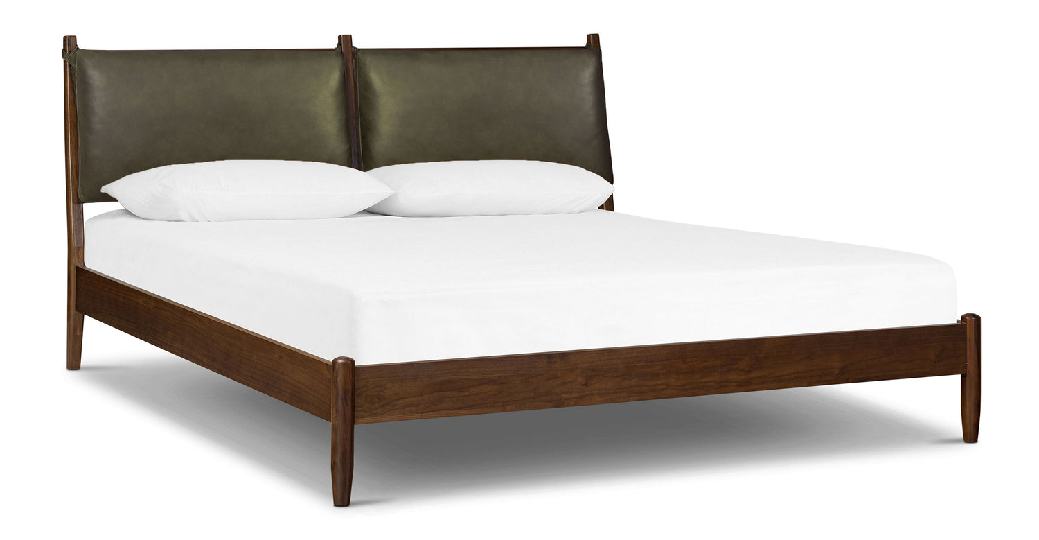 Truro Bed Headboard Cushion Set Olivine Green/King