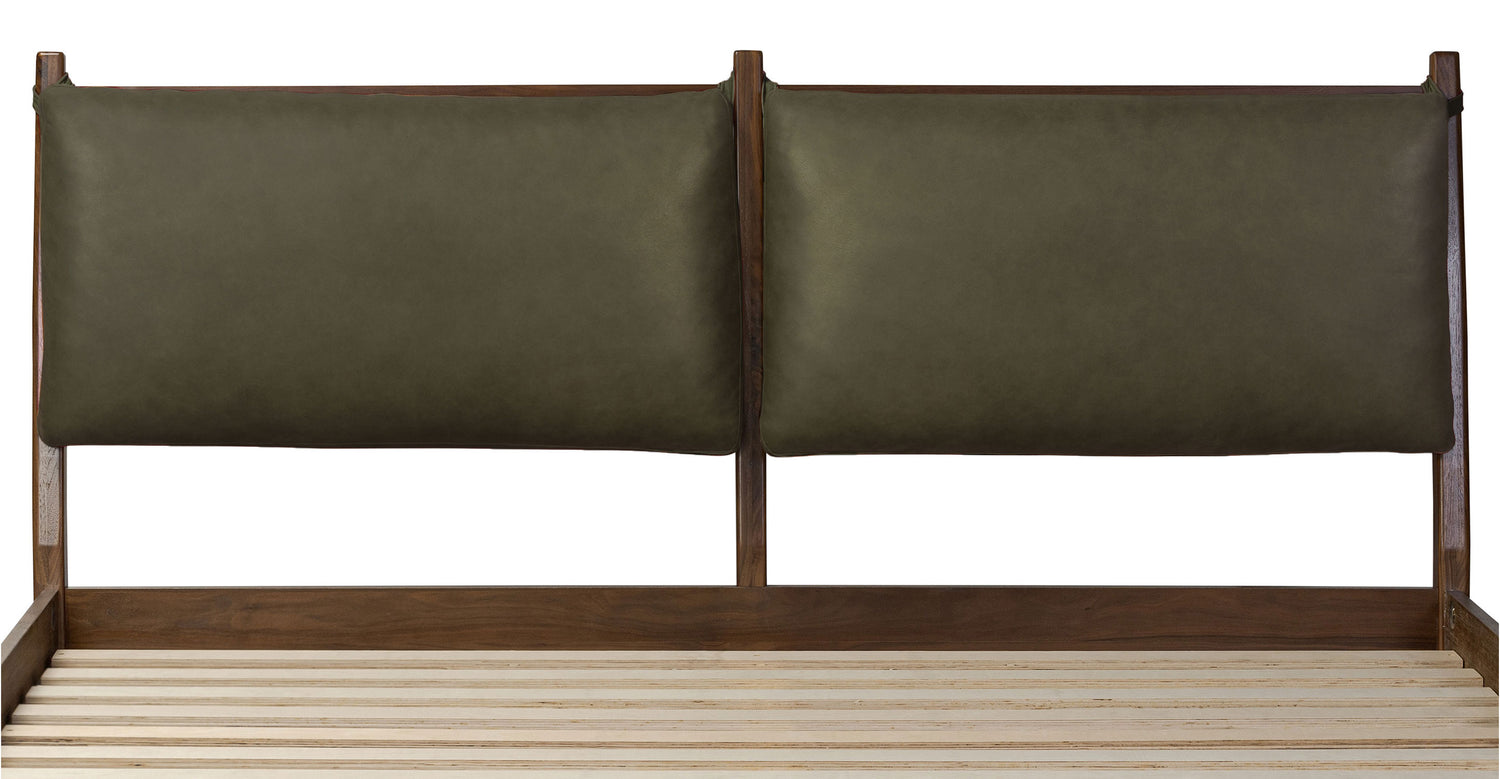 Truro Bed Headboard Cushion Set Olivine Green/King