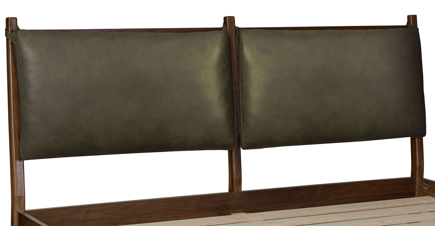 Truro Bed Headboard Cushion Set Olivine Green/King