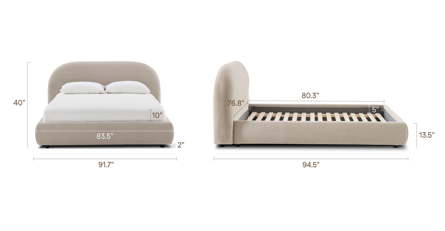 Dune Brown/King, dimensions