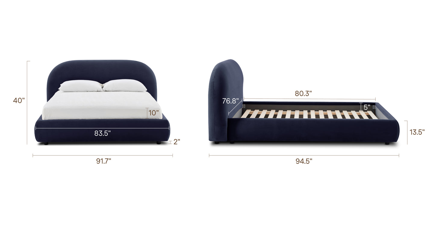 Ink Blue/King, dimensions