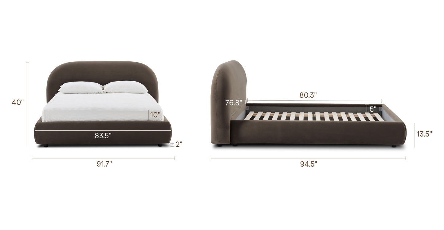 Shadow Brown/King, dimensions