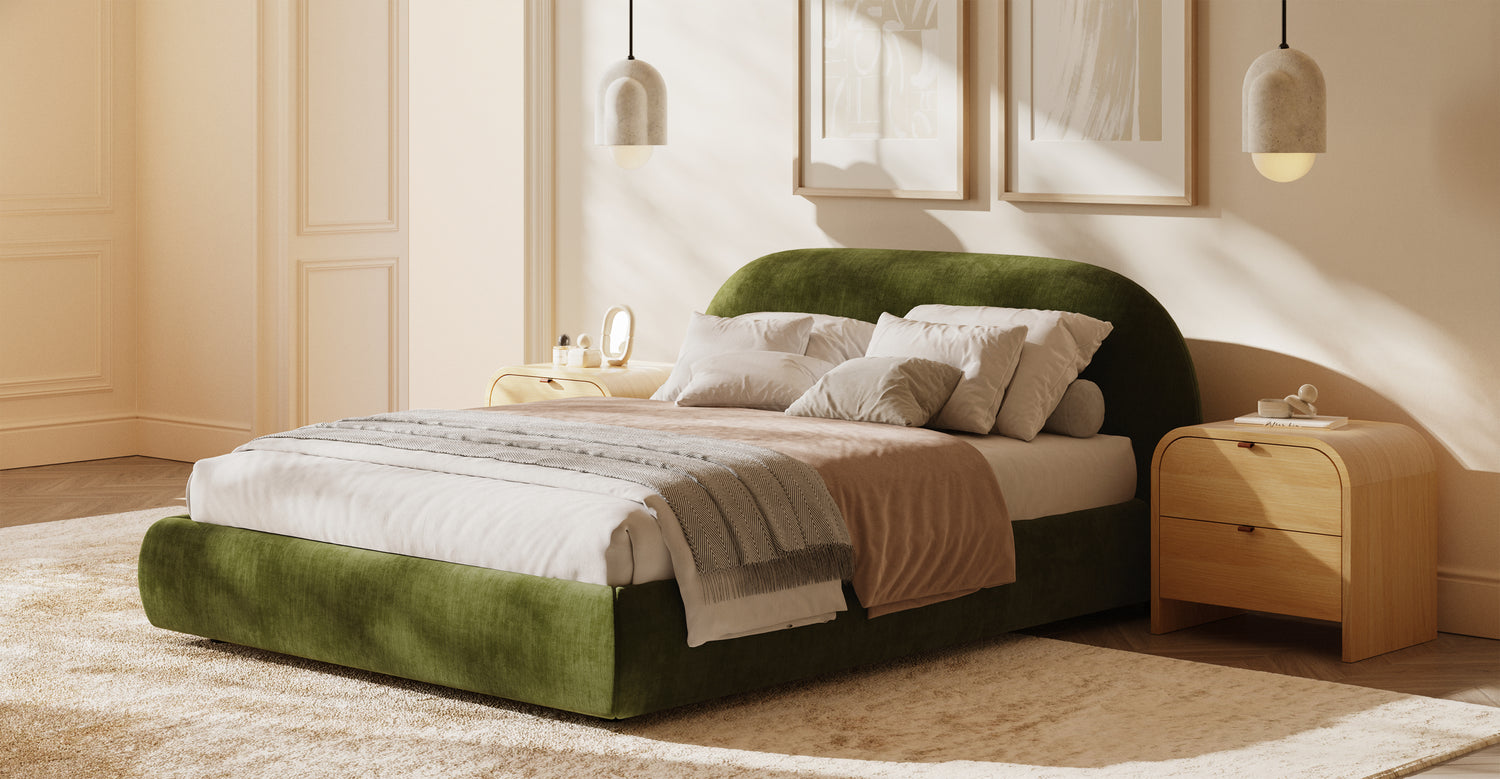 Distressed Green Velvet/Queen