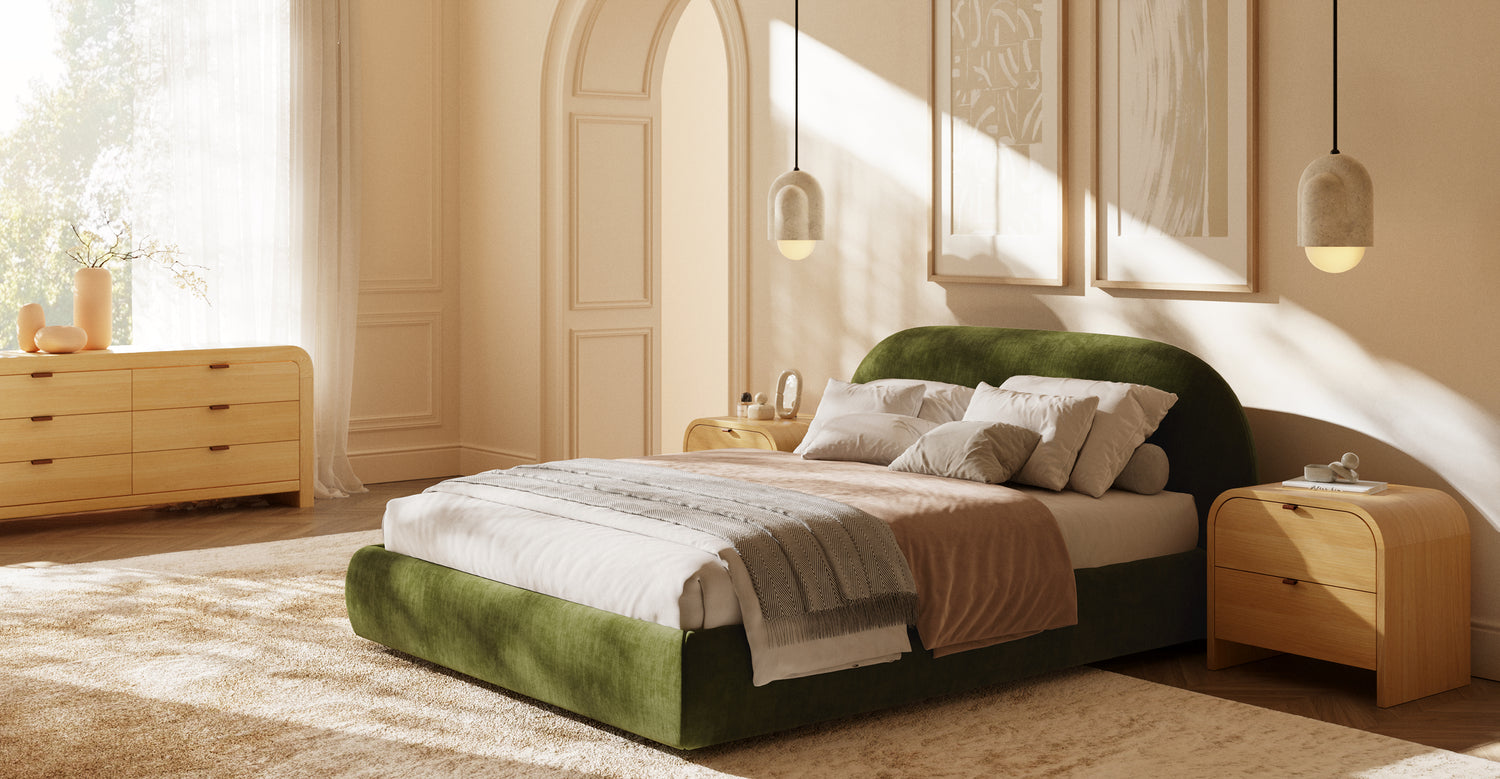 Distressed Green Velvet/Queen