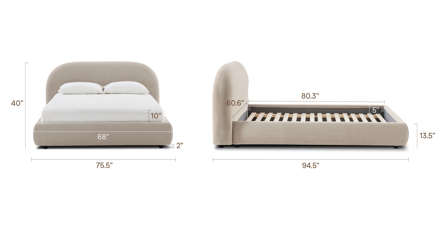 Dune Brown/Queen, dimensions