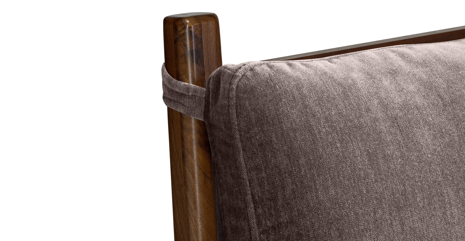 Truro Bed Frame with Fabric Headboard Cushions Willow Brown/King