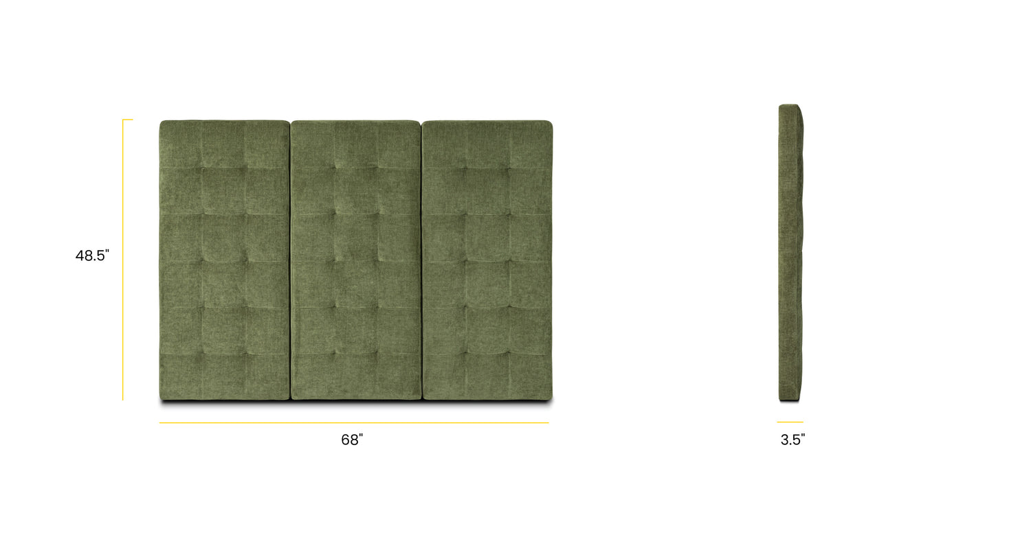  Distressed Green Velvet/Queen, dimensions