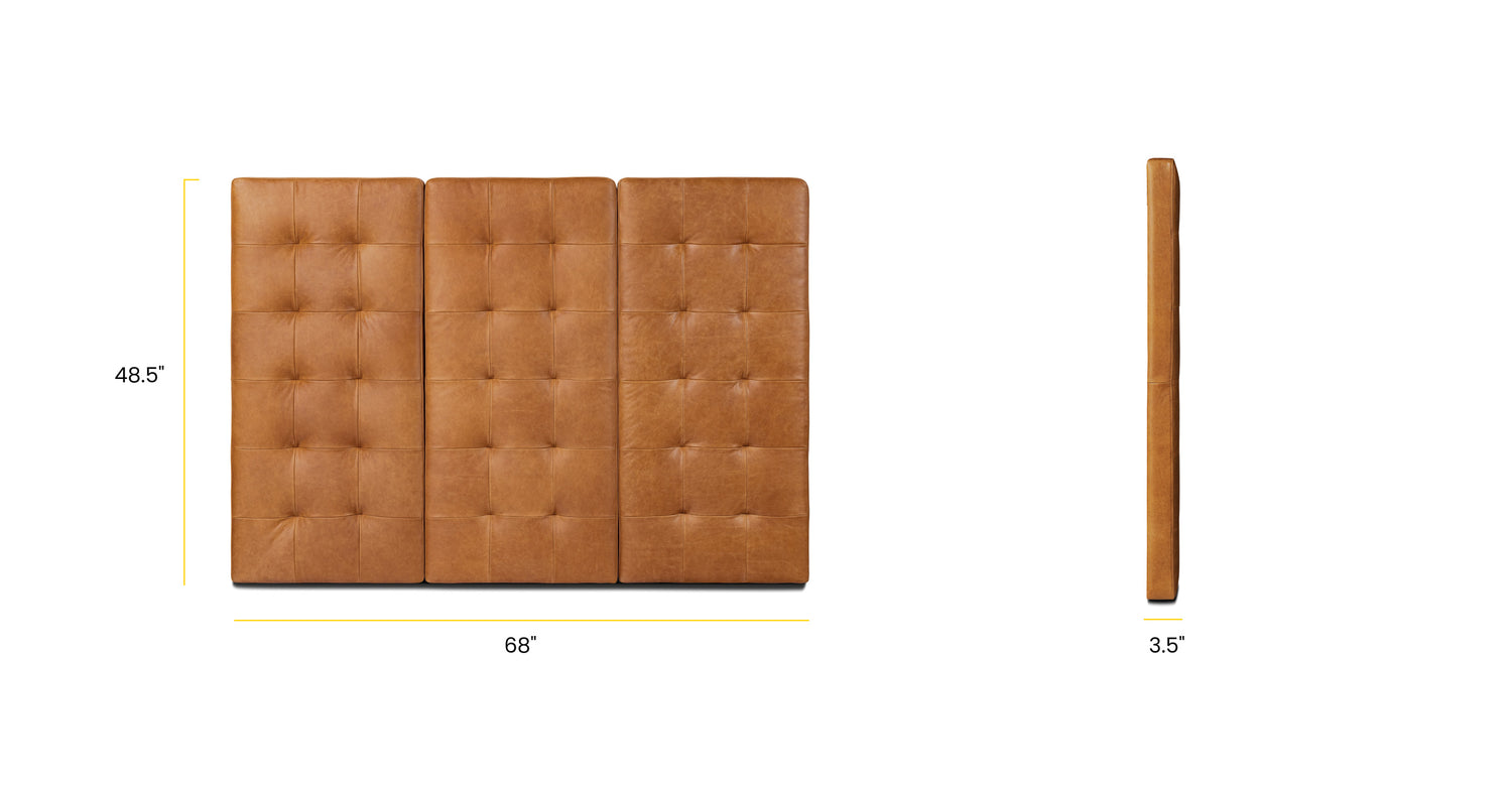 Saddle Tan/Queen, dimensions
