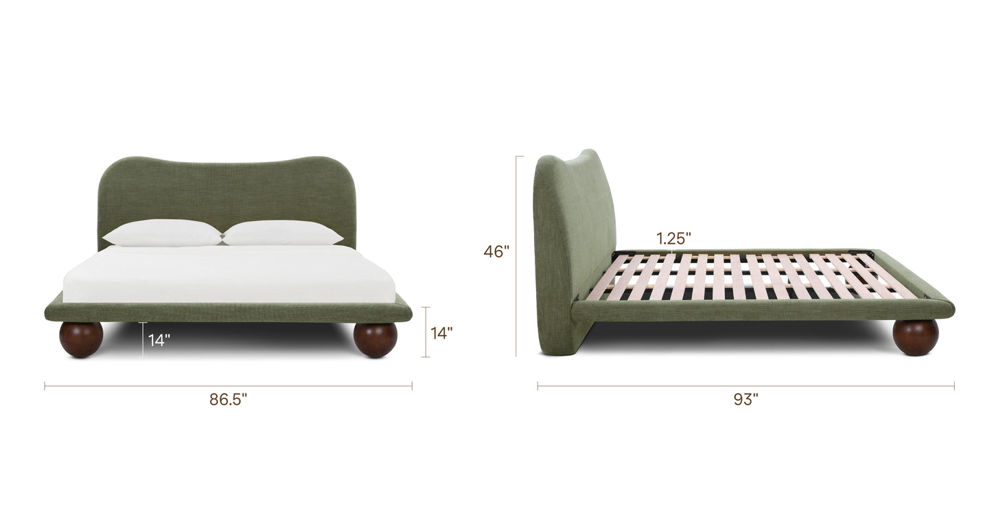 Moss Green/King, dimensions