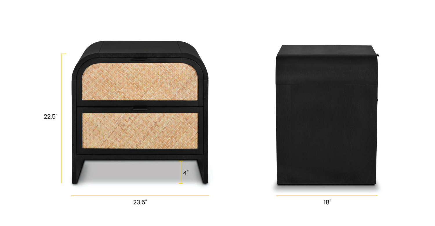 Black, dimensions