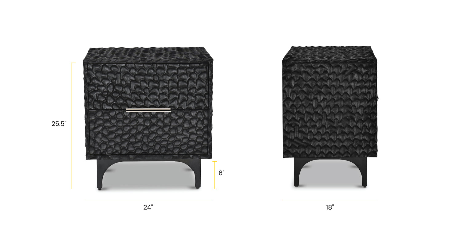 Black, dimensions