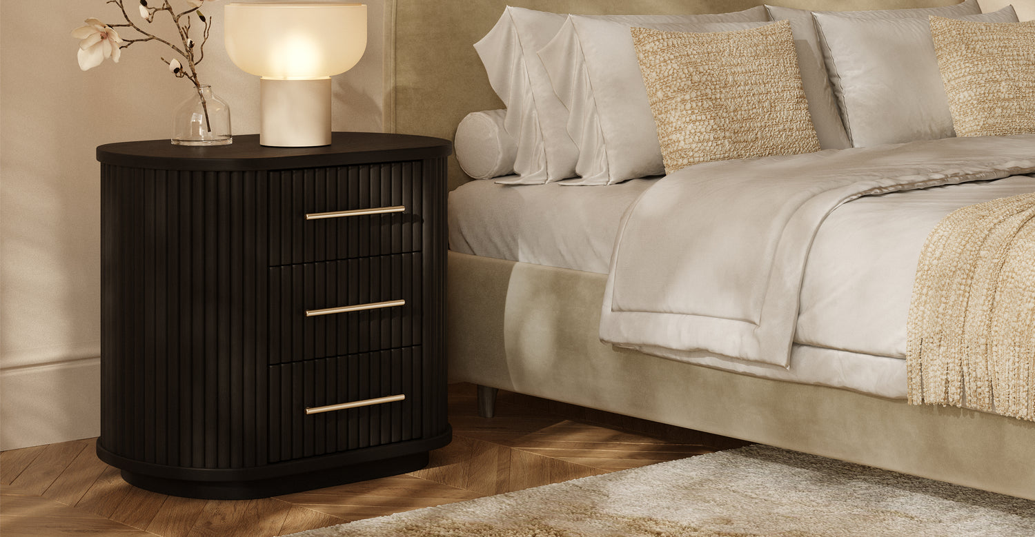 Noir Nightstand Ebony Brown