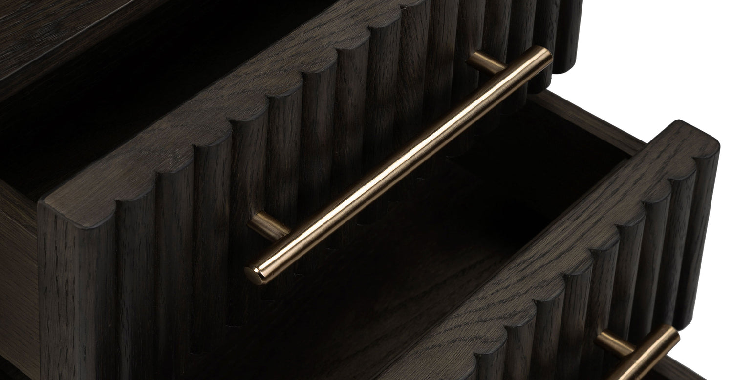 Noir Nightstand Ebony Brown