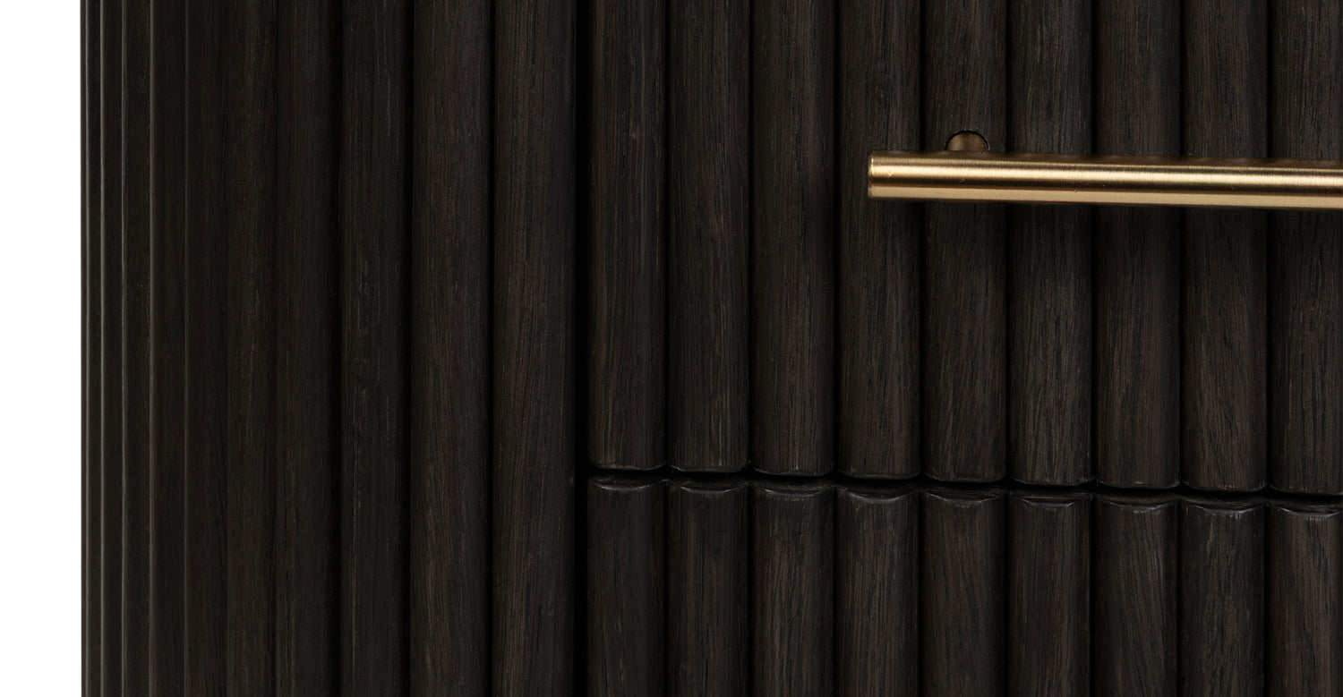 Noir Nightstand Ebony Brown