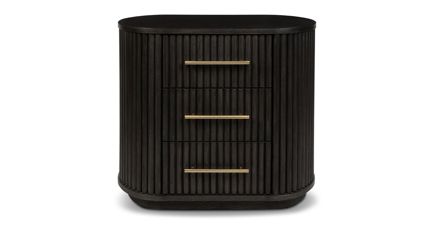 Noir Nightstand Ebony Brown