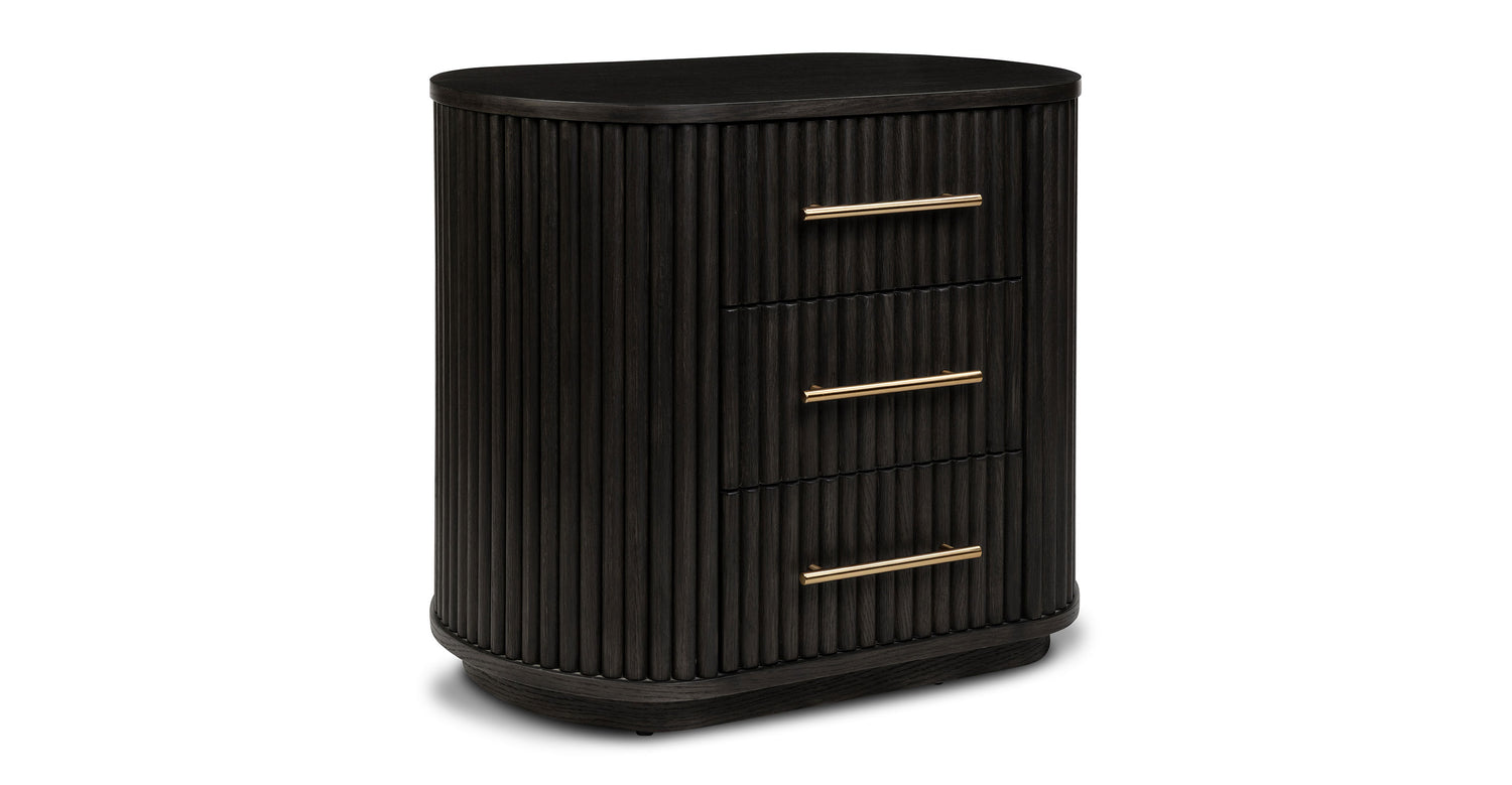 Noir Nightstand Ebony Brown