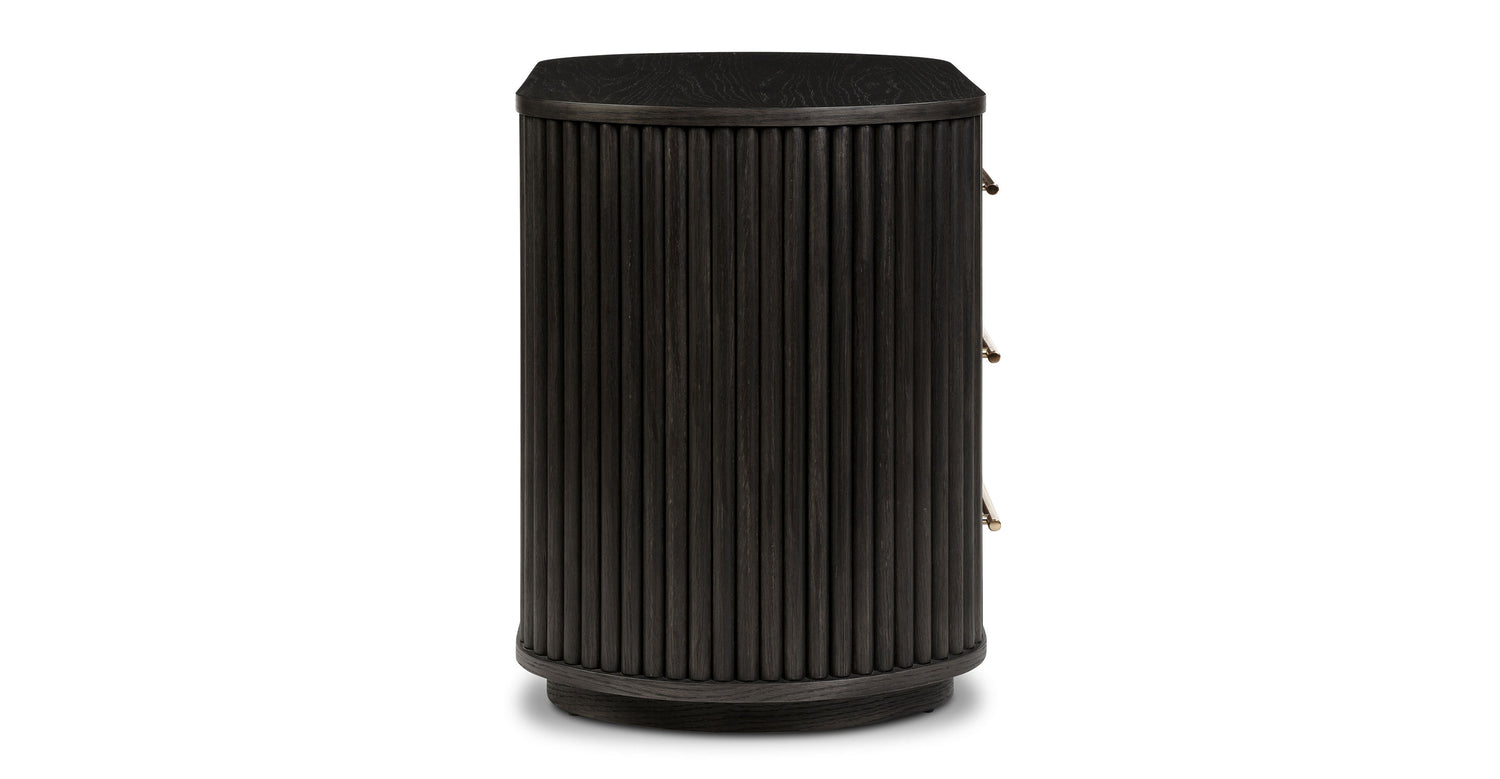 Noir Nightstand Ebony Brown