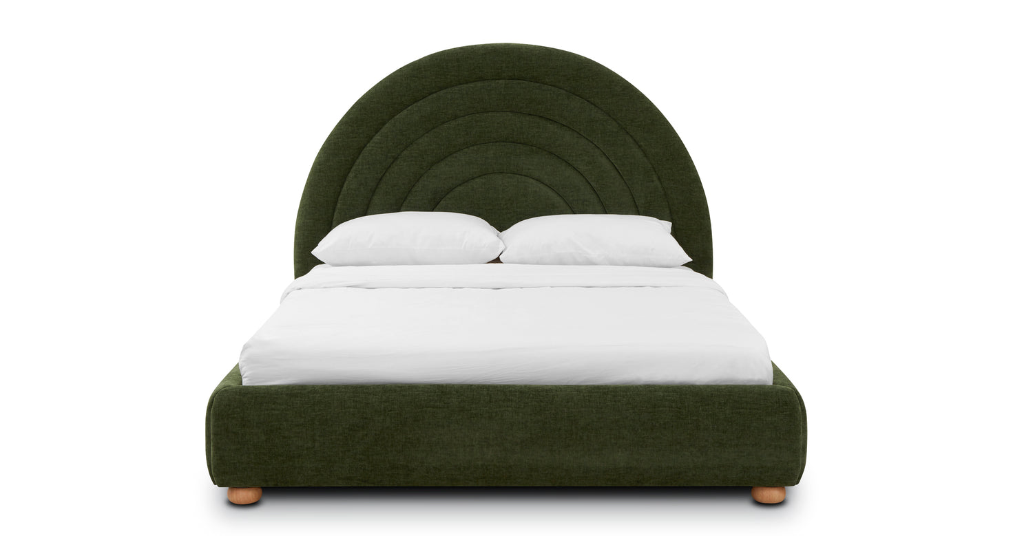 Juno Bed in Mello Green Queen Poly Bark