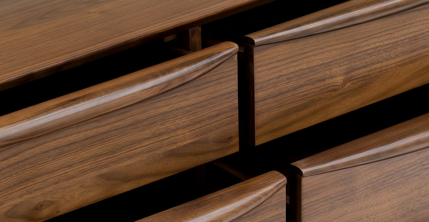 Cura 9 Drawer Dresser Walnut