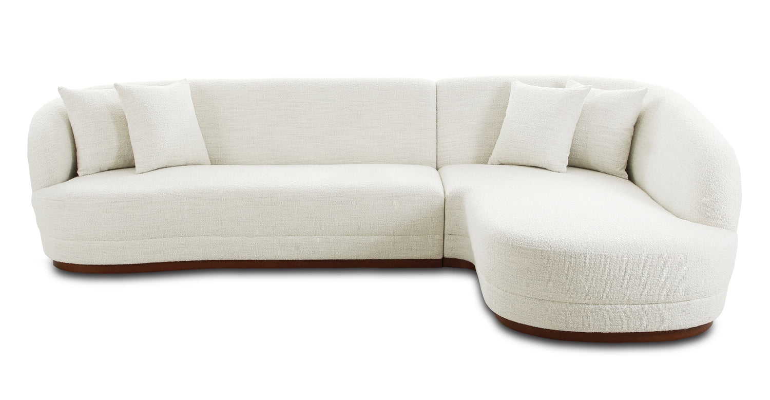 Arles Right-Facing Sectional Cloud White