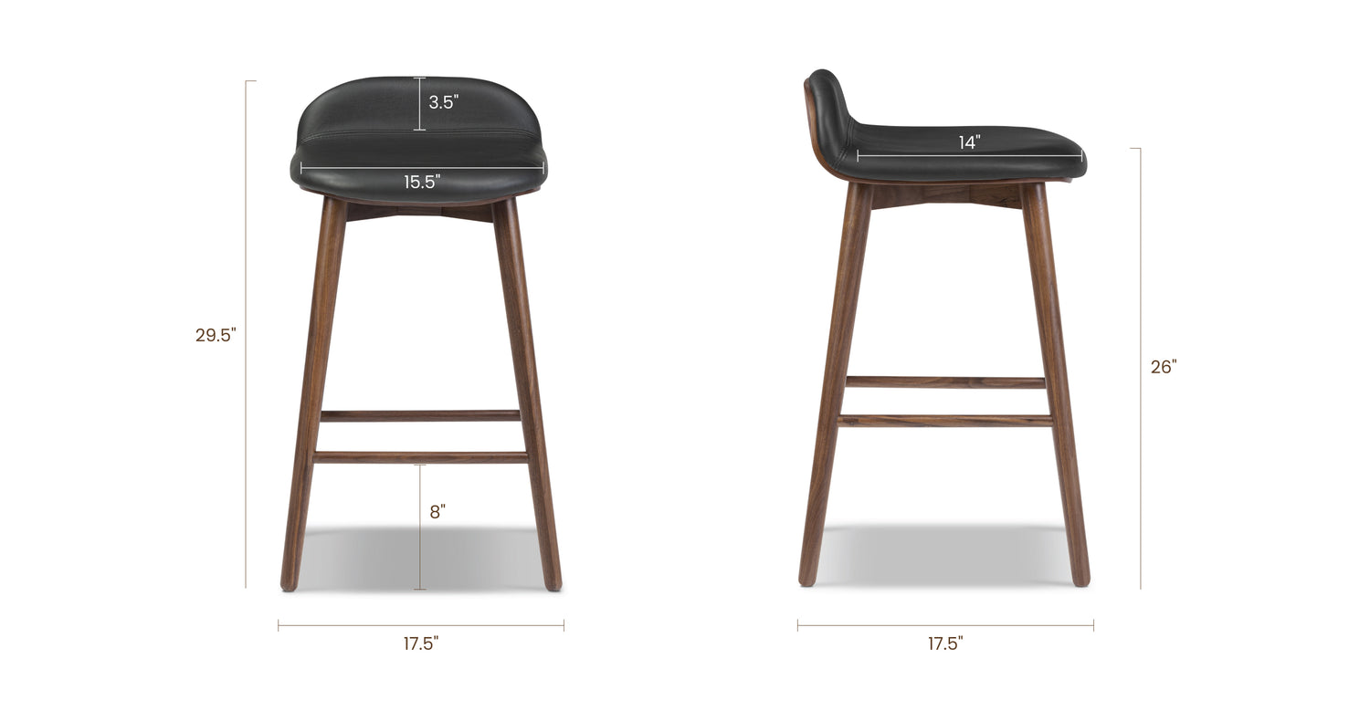 Black/Walnut, dimensions