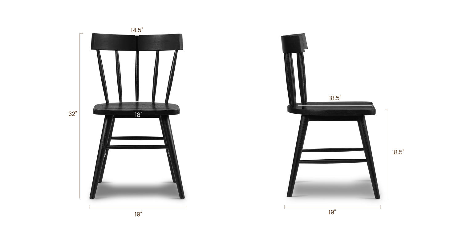 Black, dimensions