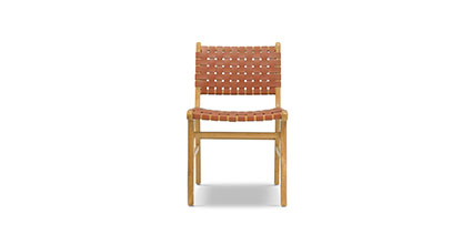 Banda Teak & Leather Dining Chair – Poly & Bark
