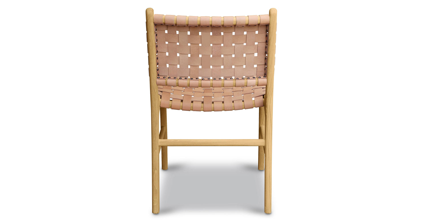 Banda Teak & Leather Dining Chair Russet Natural