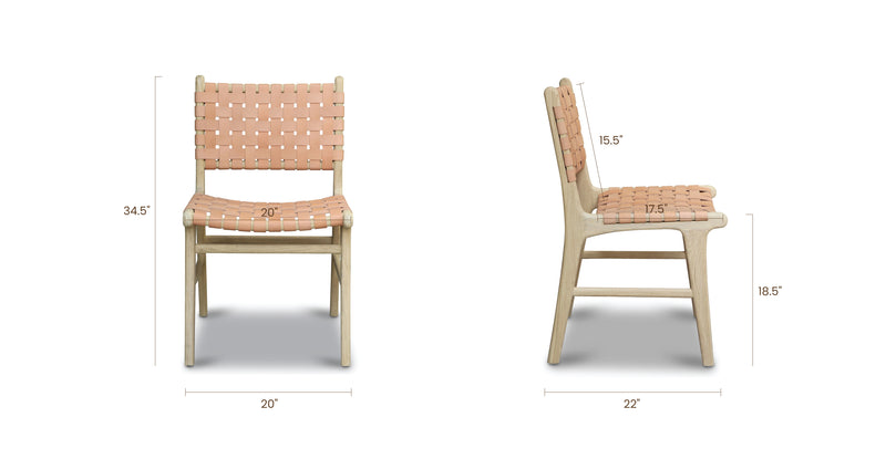 Banda Teak & Leather Dining Chair – Poly & Bark