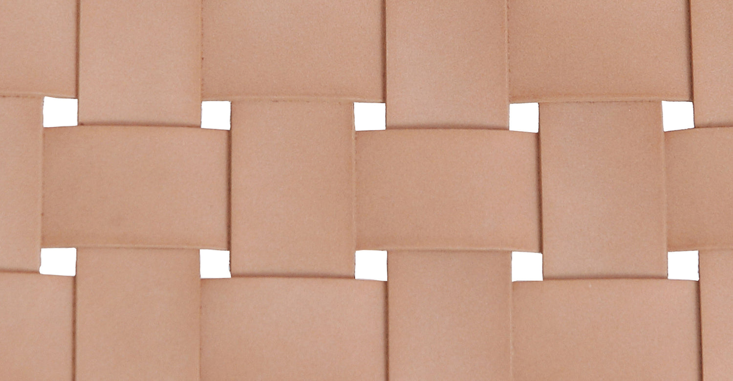 Banda Teak & Woven Leather Counter Height Stool Russet Natural