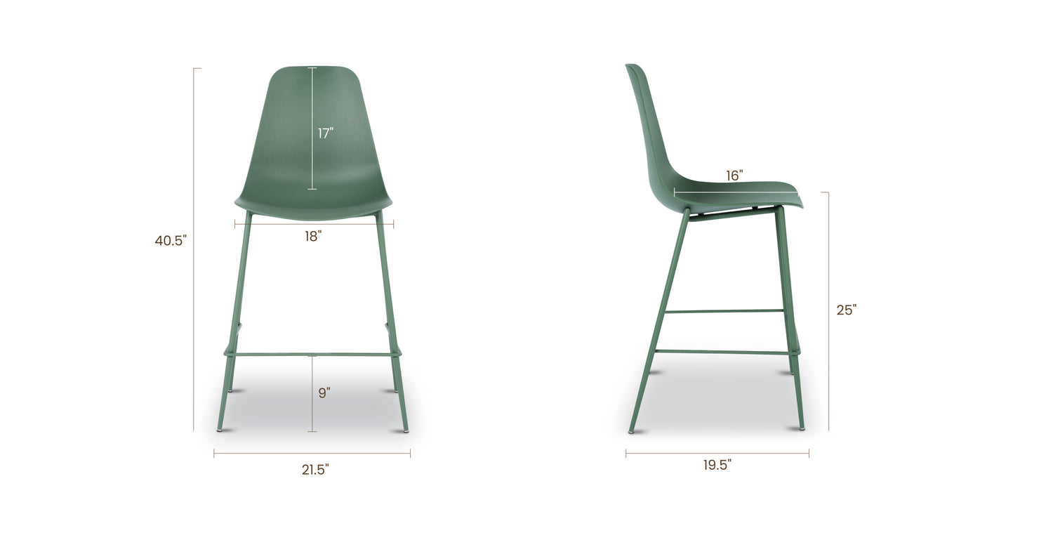 Pistachio Green/Set of 3, dimensions