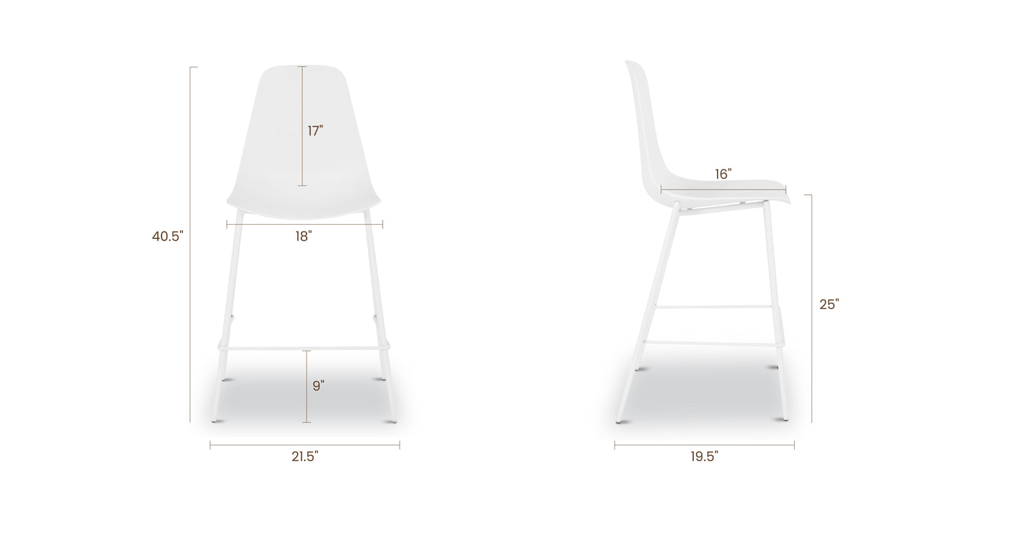 White/Set of 3, dimensions