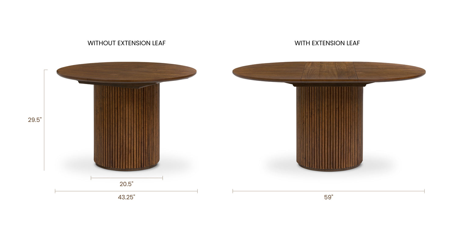 Walnut, dimensions