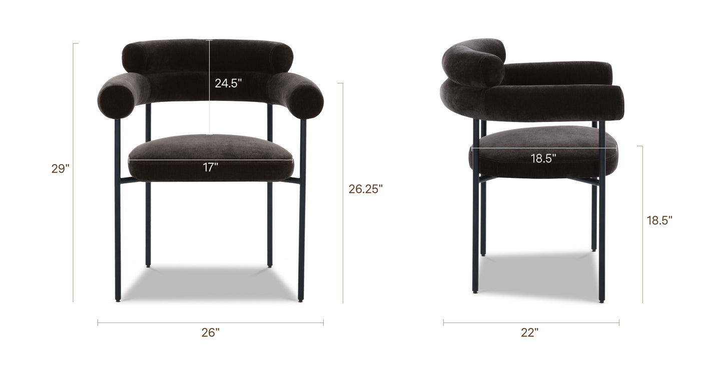 Ganache Brown, dimensions