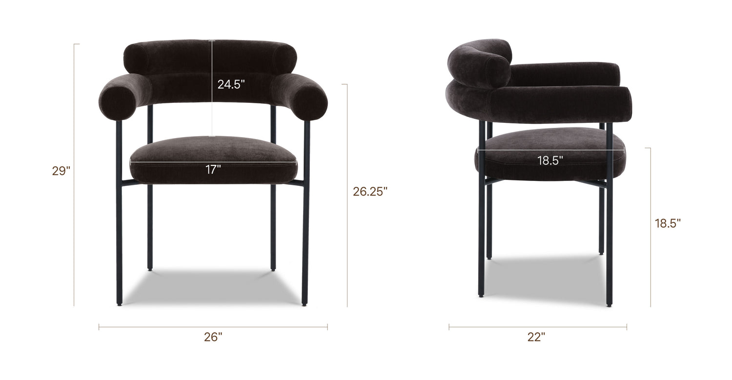 Ganache Brown, dimensions