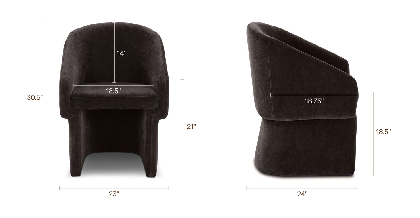 Ganache Brown, dimensions