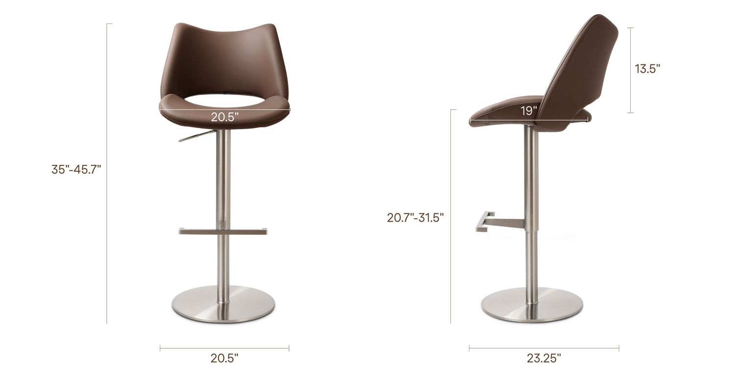 Mink Brown, dimensions