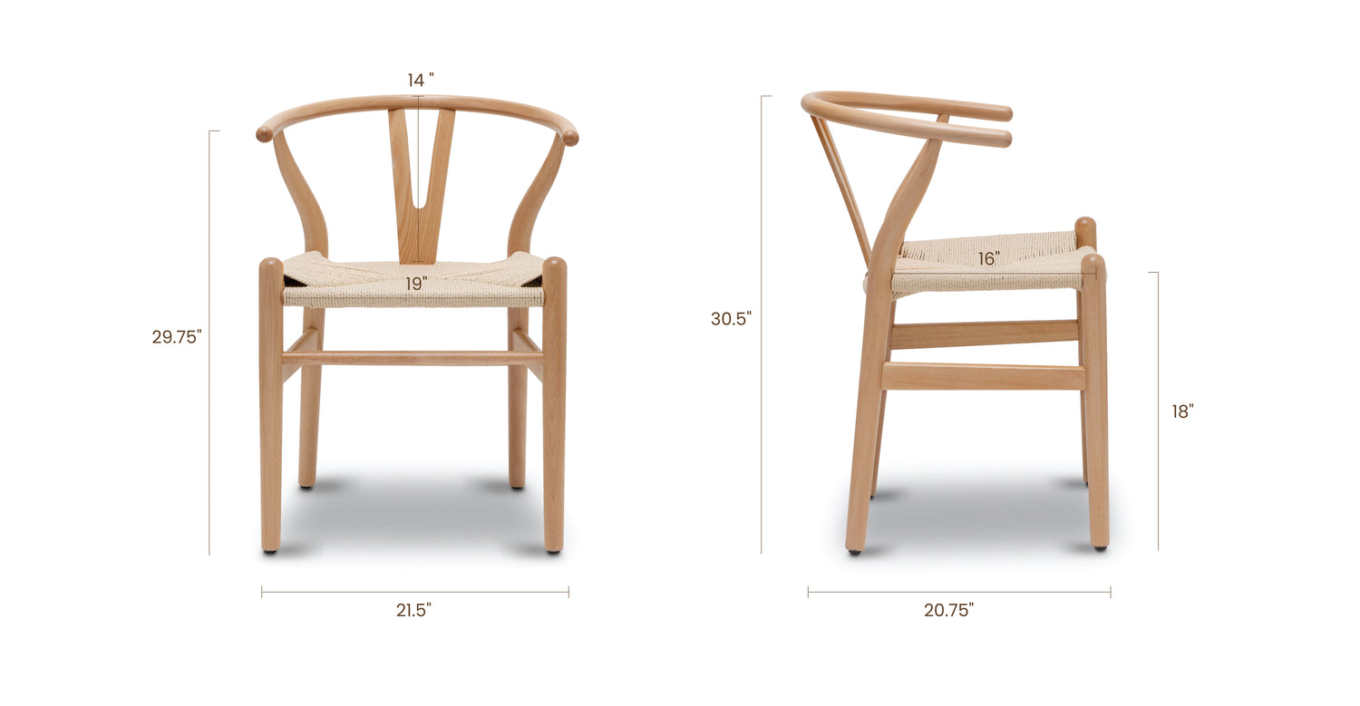 Natural/Set of 2, dimensions