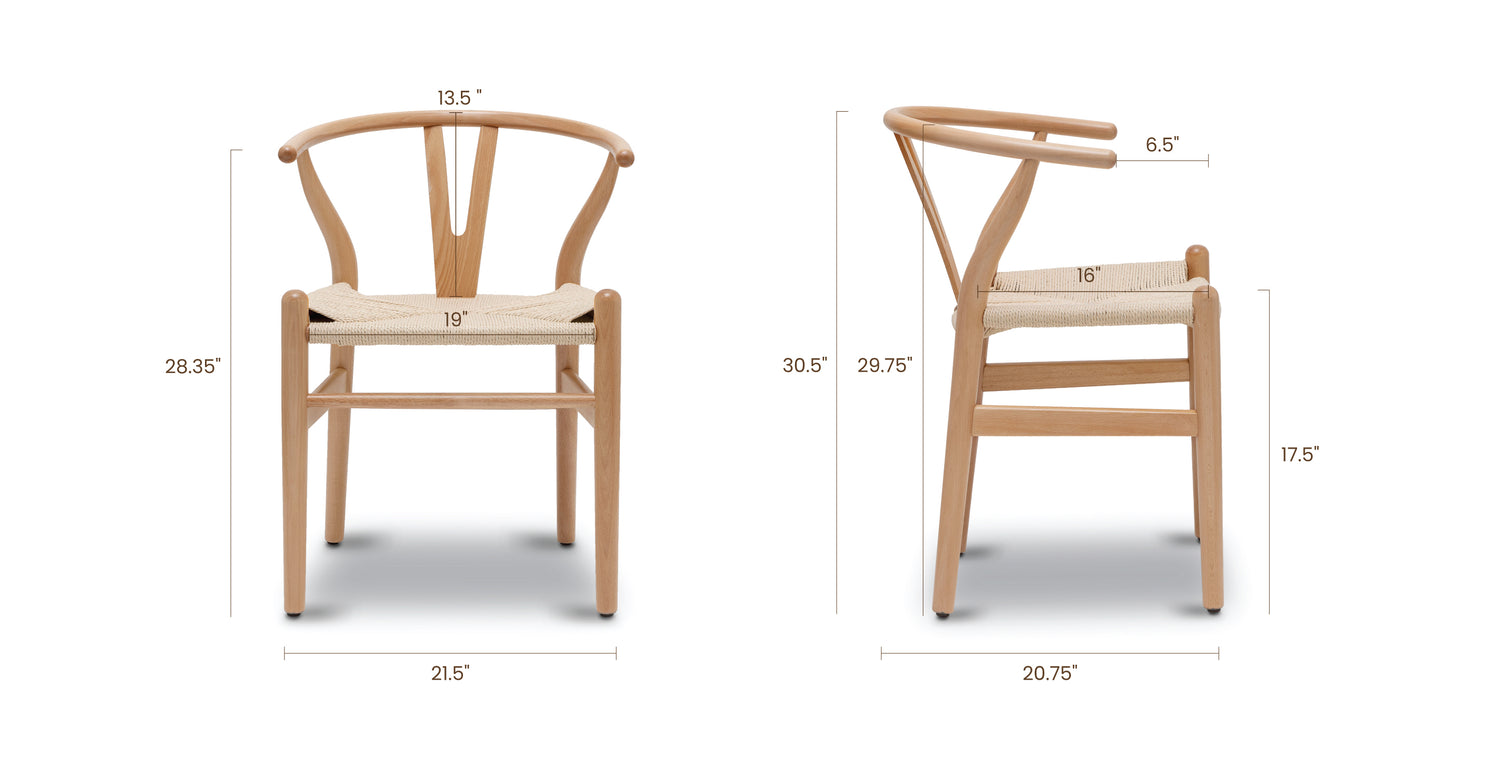 Natural/Single, dimensions