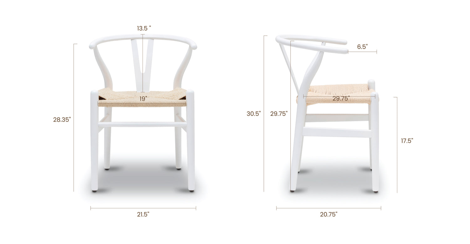 White/Single, dimensions