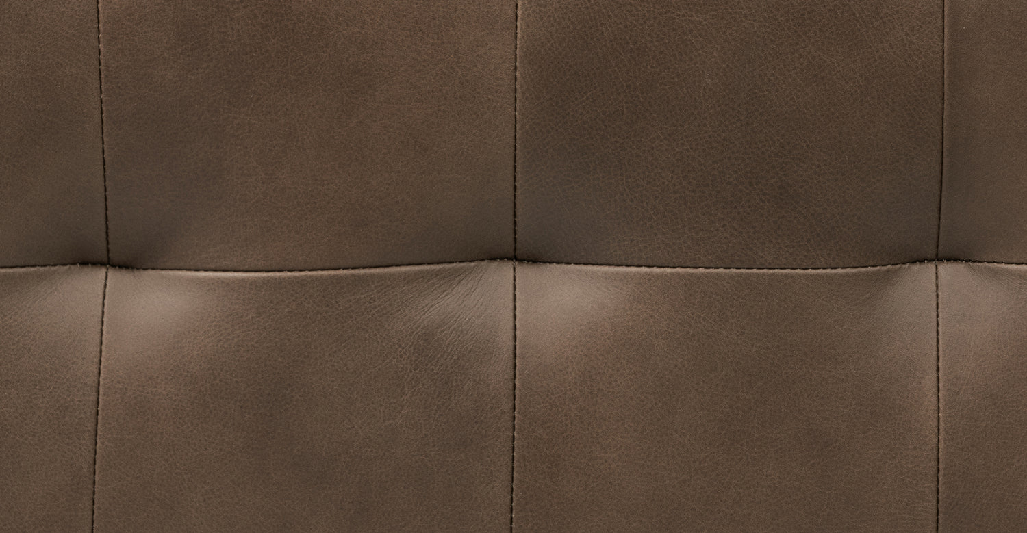 Luca Leather Bench Cocoa Brown