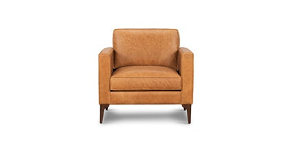 Mateo Leather Lounge Chair Collection, Cognac Tan