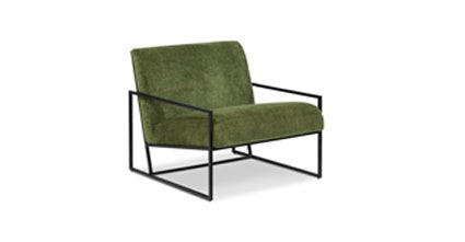 Bo Fabric Lounge Chair Collection, Distressed Green Velvet