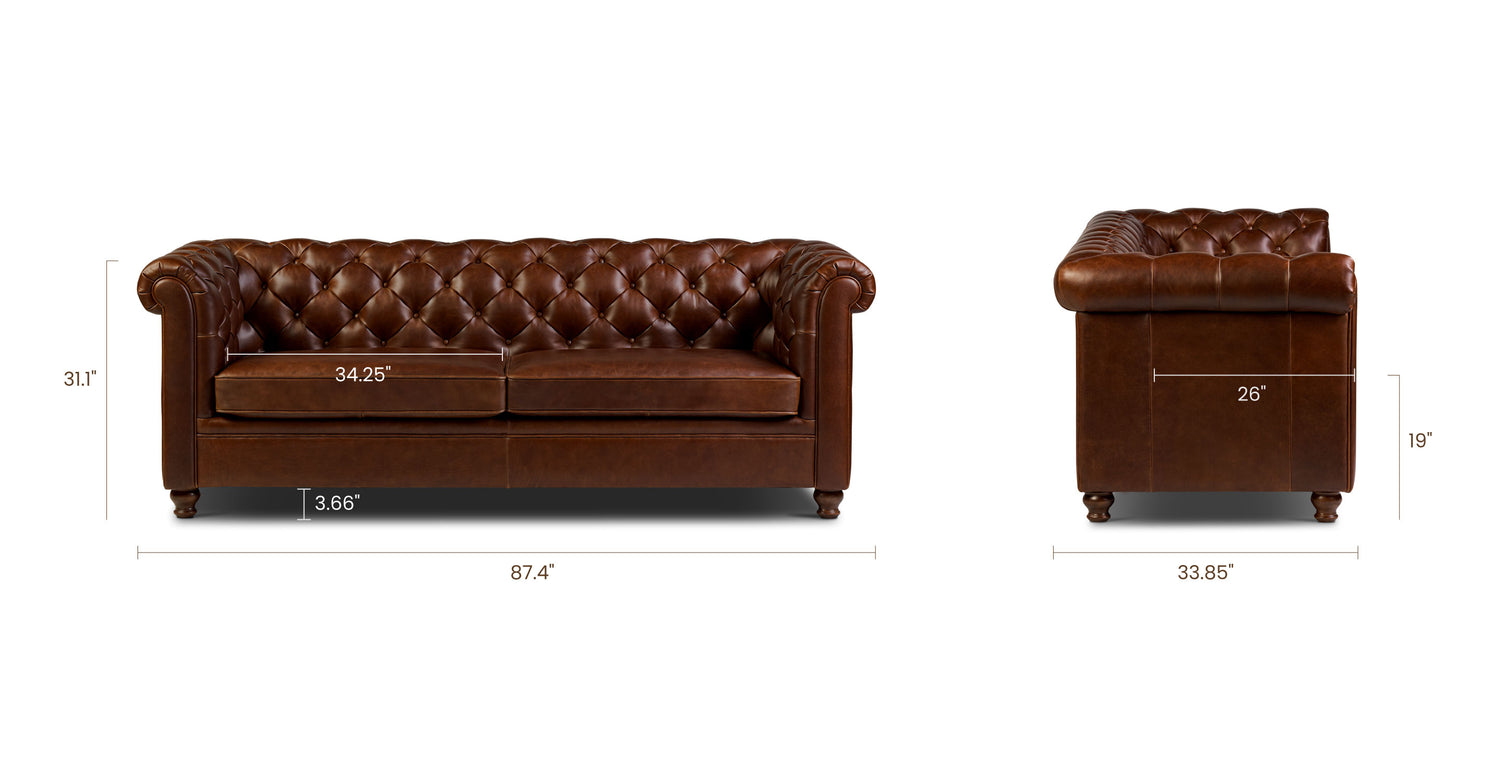 Oscuro Brown, dimensions