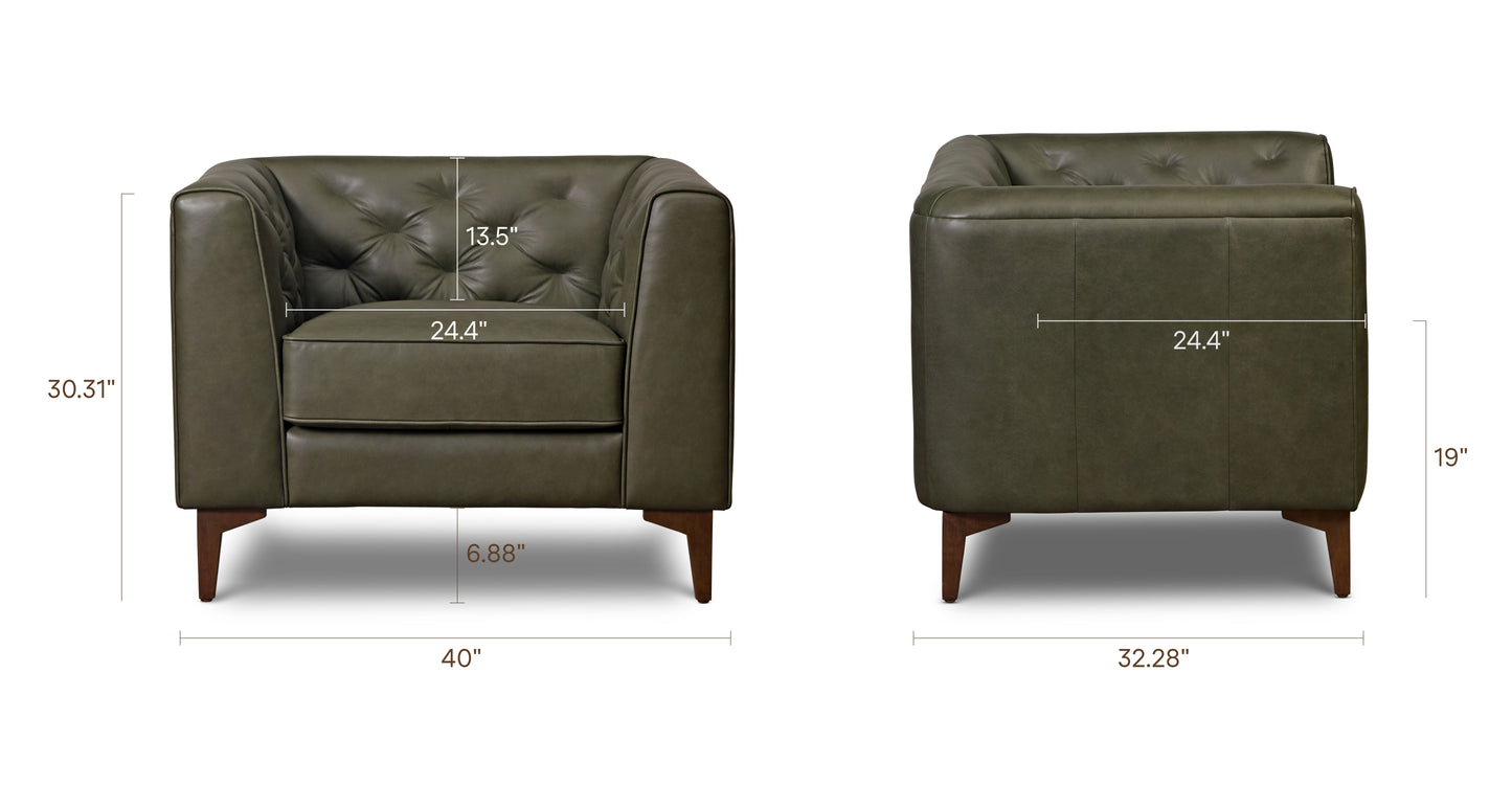 Olivine Green/Single, dimensions